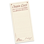 Music Gifts Cmp Chopin Liszt Pad - Cream and Burgundy