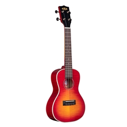 Kala Flame Maple Cherry Burst Concert