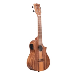 Kala Teak Tri-Top Concert Ukulele w/ Cutaway & EQ