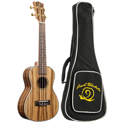 Amati Snail Zebrawood Concert Ukulele