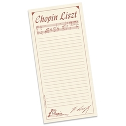 Music Gifts Cmp Chopin Liszt Pad - Cream and Burgundy