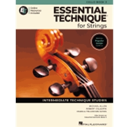 Essential Technique for Cello Book 3 w/Online Content